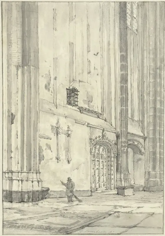 Kerkinterieur (Dom te Utrecht?) Wall Art by Gerrit Lamberts - High-Resolution Digital Print