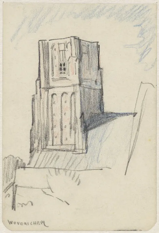Kerktoren te Woudrichem Wall Art by Adolf le Comte - High-Resolution Digital Print
