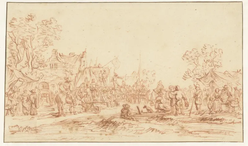 Kermis in een dorp Wall Art by anonymous - High-Resolution Digital Print