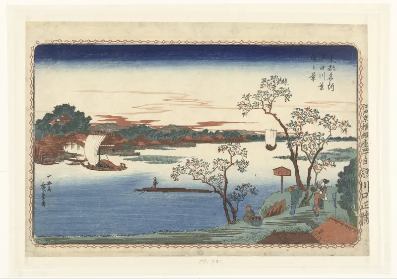 Kersenbomen in blad langs de Sumida rivier Wall Art by Unknown - High-Resolution Digital Print