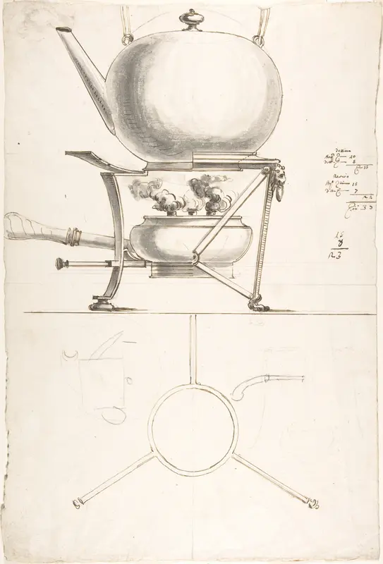 Kettle with Spirit Burner and Stand Wall Art by Anonymous, Italian, 19th century - High-Resolution Digital Print