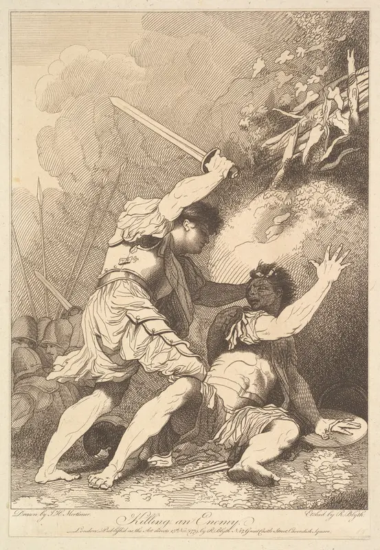 Killing an Enemy, from "Banditti Variously Employed" Wall Art by Robert Blyth - High-Resolution Digital Print