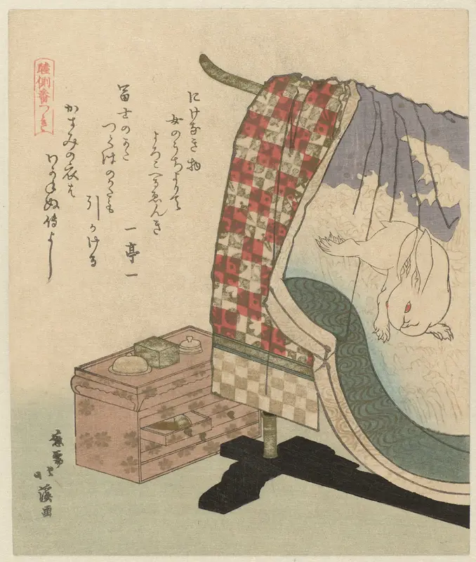 Kimono met konijn Wall Art by Unknown - High-Resolution Digital Print