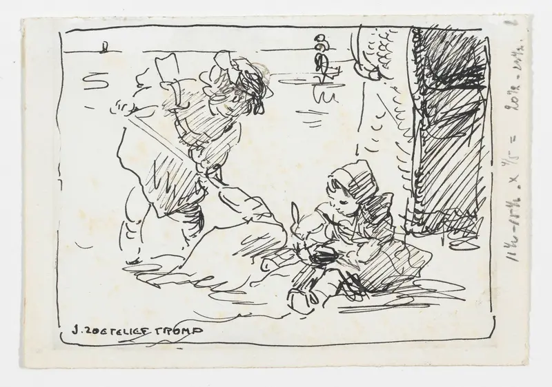 Kinderen aan zee Wall Art by Jan Zoetelief Tromp - High-Resolution Digital Print