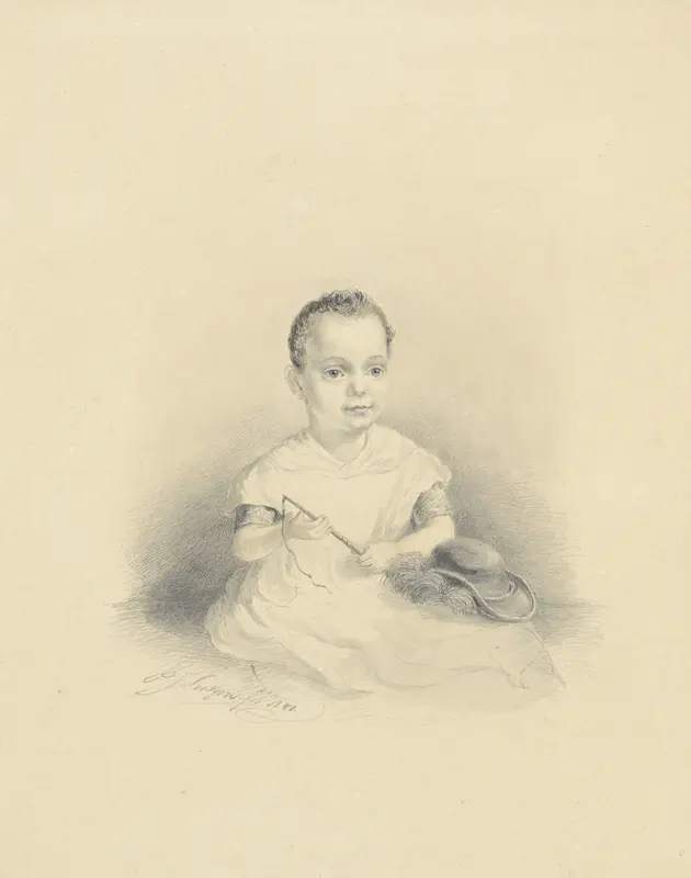 Kinderportret van Hendrik Ooster Wall Art by Petrus Josephus Lutgers - High-Resolution Digital Print