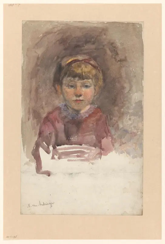 Kinderportretje, en face Wall Art by Martinus van Andringa - High-Resolution Digital Print