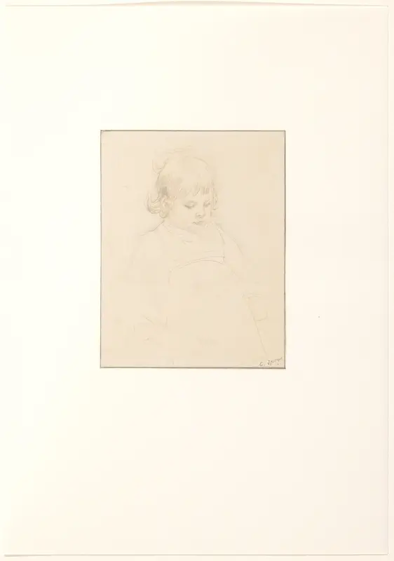 Kinderportretje van een meisje Wall Art by Cornelis Spoor - High-Resolution Digital Print
