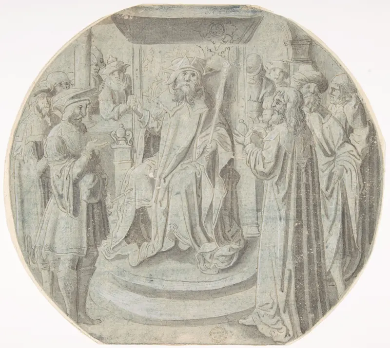 King Ahasuerus in Council Wall Art by Pseudo-Aert Ortkens - High-Resolution Digital Print