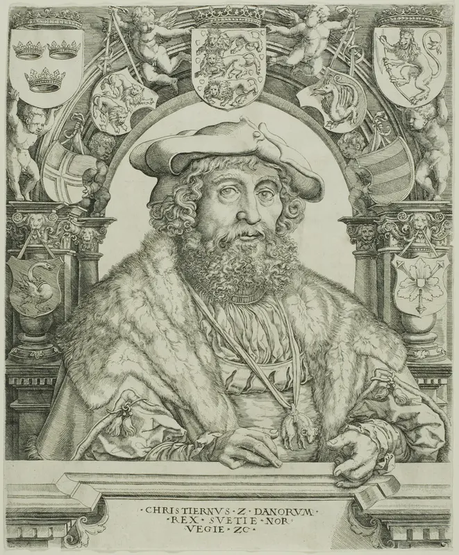 King Christian II of Denmark Wall Art by Jacob Binck - High-Resolution Digital Print