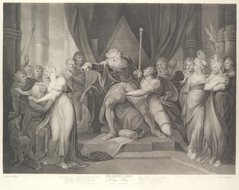 King Lear Casting Out His Daughter Cordelia (Shakespeare, King Lear, Act 1, Scene 1) Wall Art by Richard Earlom - High-Resolution Digital Print