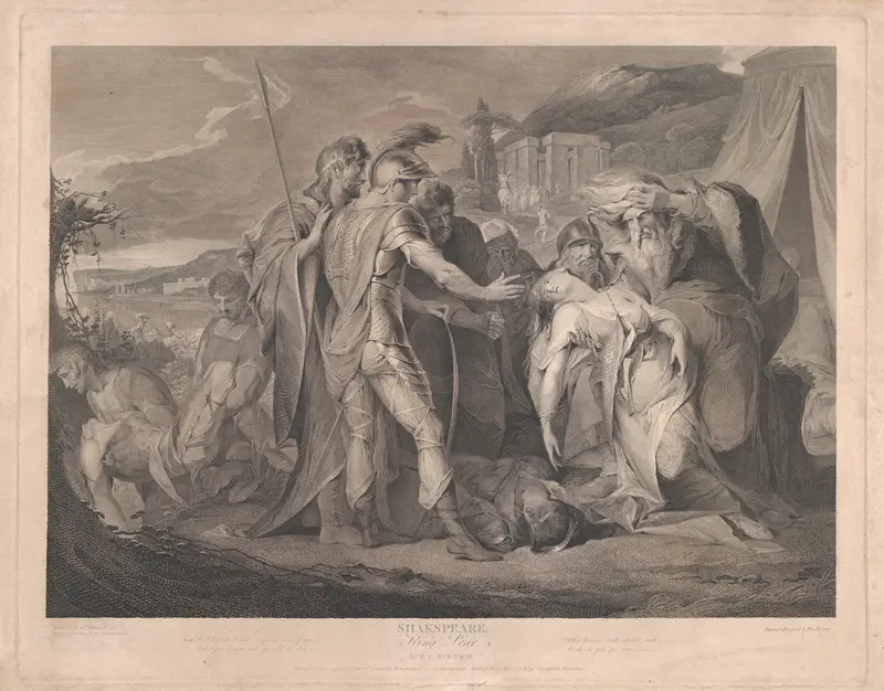 King Lear Weeping Over the Body of Cordelia (Shakespeare, King Lear, Act 5, Scene 3) Wall Art by Francis Legat - High-Resolution Digital Print