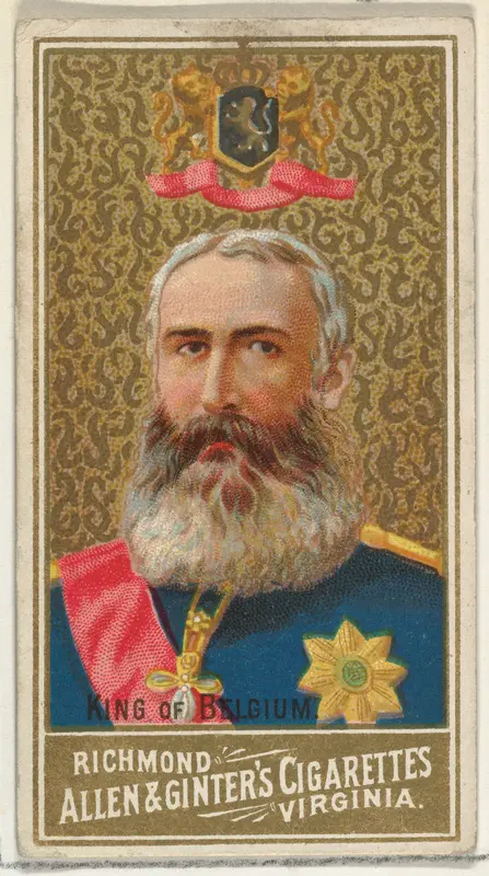 King of Belgium, from World's Sovereigns series (N34) for Allen & Ginter Cigarettes Wall Art by Allen & Ginter - High-Resolution Digital Print