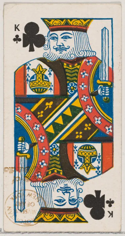 King of Clubs (black), from the Playing Cards series (N84) for Duke brand cigarettes Wall Art by W. Duke, Sons & Co. - High-Resolution Digital Print