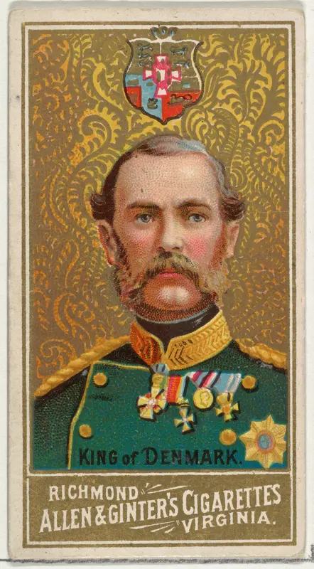 King of Denmark, from World's Sovereigns series (N34) for Allen & Ginter Cigarettes Wall Art by Allen & Ginter - High-Resolution Digital Print