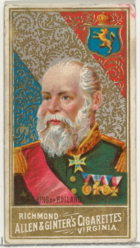 King of Holland, from World's Sovereigns series (N34) for Allen & Ginter Cigarettes Wall Art by Allen & Ginter - High-Resolution Digital Print