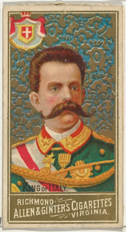 King of Italy, from World's Sovereigns series (N34) for Allen & Ginter Cigarettes Wall Art by Allen & Ginter - High-Resolution Digital Print