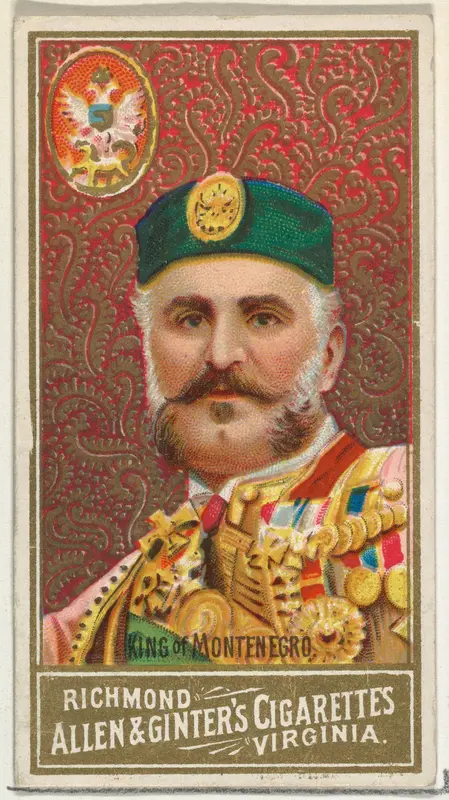 King of Montenegro, from World's Sovereigns series (N34) for Allen & Ginter Cigarettes Wall Art by Allen & Ginter - High-Resolution Digital Print