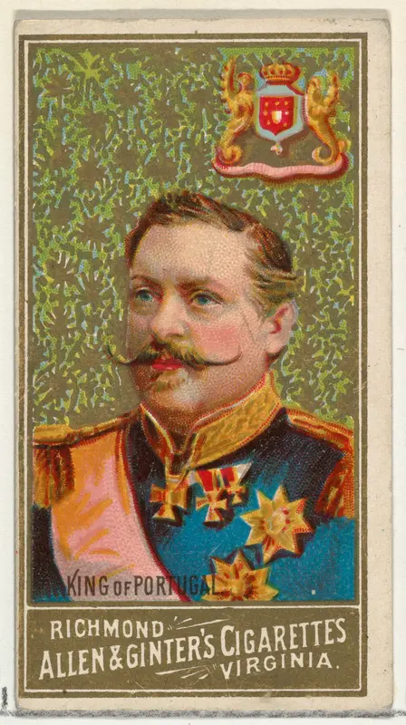 King of Portugal, from World's Sovereigns series (N34) for Allen & Ginter Cigarettes Wall Art by Allen & Ginter - High-Resolution Digital Print