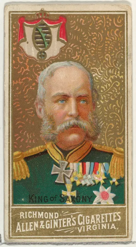 King of Saxony, from World's Sovereigns series (N34) for Allen & Ginter Cigarettes Wall Art by Allen & Ginter - High-Resolution Digital Print