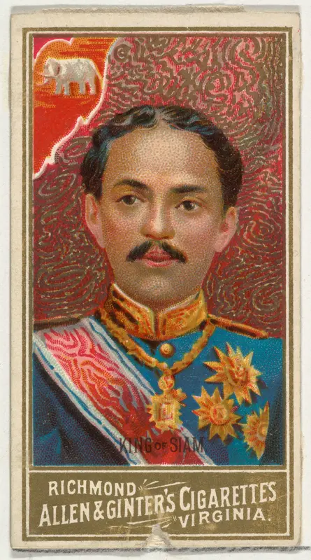 King of Siam, from World's Sovereigns series (N34) for Allen & Ginter Cigarettes Wall Art by Allen & Ginter - High-Resolution Digital Print