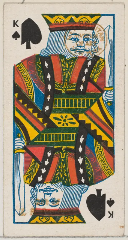 King of Spades (black), from the Playing Cards series (N84) for Duke brand cigarettes Wall Art by W. Duke, Sons & Co. - High-Resolution Digital Print