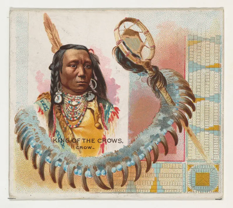 King of the Crows, Crow, from the American Indian Chiefs series (N36) for Allen & Ginter Cigarettes Wall Art by Allen & Ginter - High-Resolution Digital Print