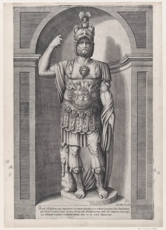 King Pyrrhus, from "Speculum Romanae Magnificentiae" Wall Art by Jacob Bos - High-Resolution Digital Print