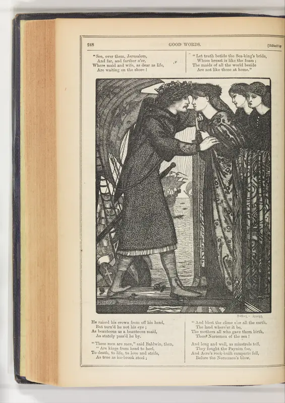 King Sigurd the Crusader (in "Good Words for 1862," p. 248) Wall Art by Sir Edward Burne-Jones - High-Resolution Digital Print