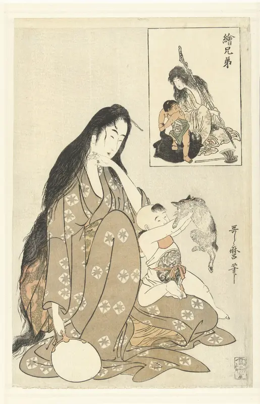 Kintoki en Yamauba Wall Art by Unknown - High-Resolution Digital Print