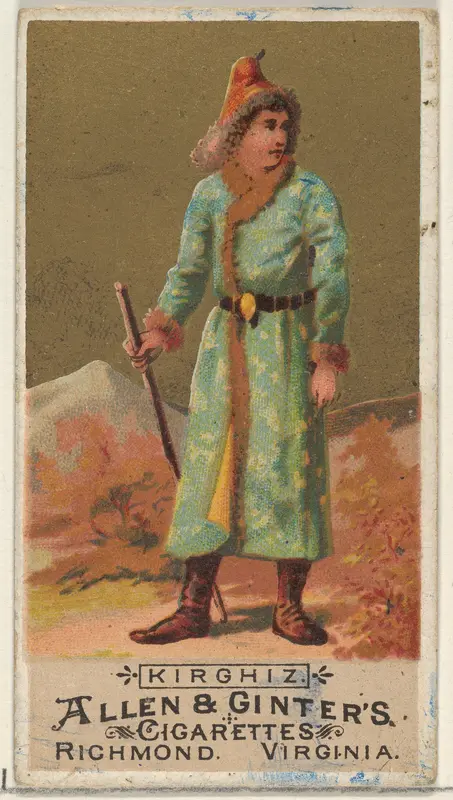 Kirghiz, from the Natives in Costume series (N16) for Allen & Ginter Cigarettes Brands Wall Art by Allen & Ginter - High-Resolution Digital Print