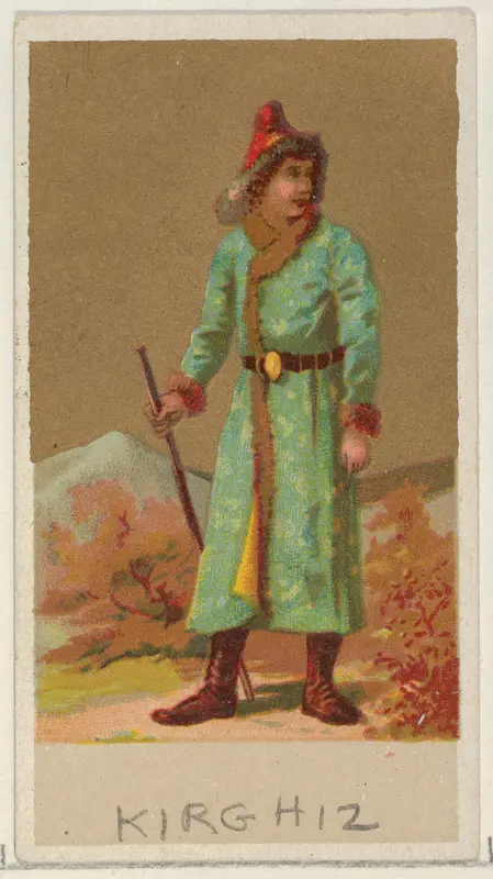 Kirghiz, from the Natives in Costume series (N16), Teofani Issue, for Allen & Ginter Cigarettes Brands Wall Art by Allen & Ginter - High-Resolution Digital Print