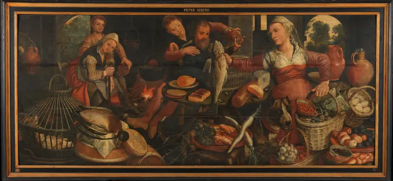 Kitchen Scene Wall Art by Pieter Aertsen - High-Resolution Digital Print