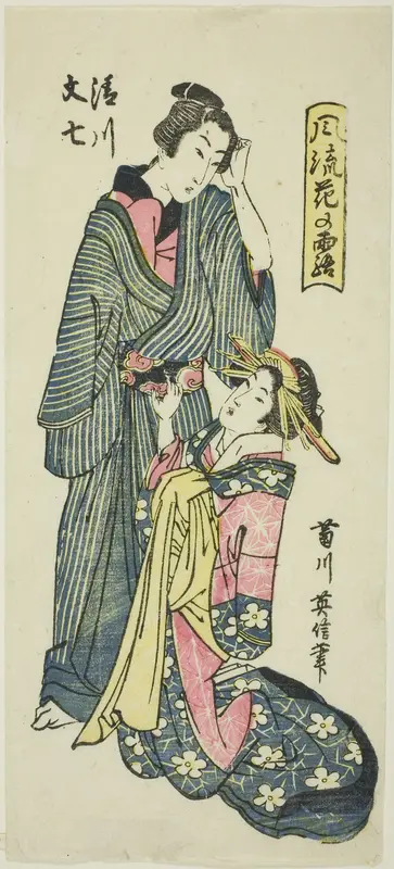 Kiyokawa and Bunshichi, from the series "Elegant Dew of Flowers (Furyu hana no tsuyu)"