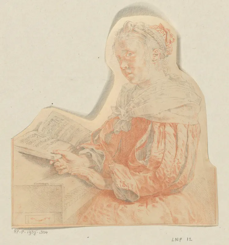 Klavierspeelster Wall Art by Cornelis Ploos van Amstel - High-Resolution Digital Print