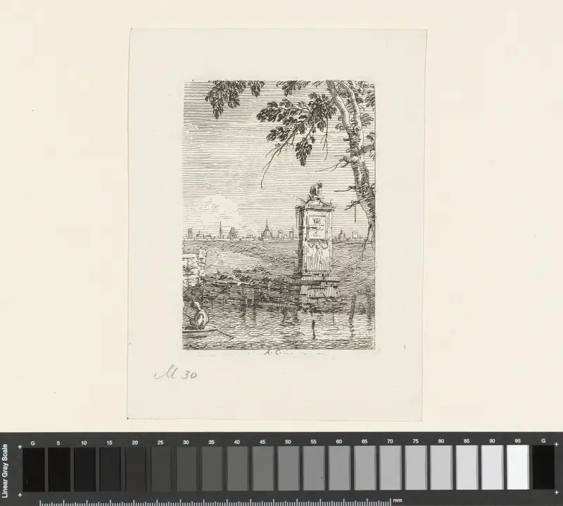 Klein monument in landschap Wall Art by Joseph Smith - High-Resolution Digital Print