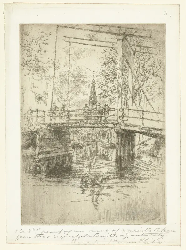Kleine ophaalbrug in Amsterdam Wall Art by James Abbott McNeill Whistler - High-Resolution Digital Print