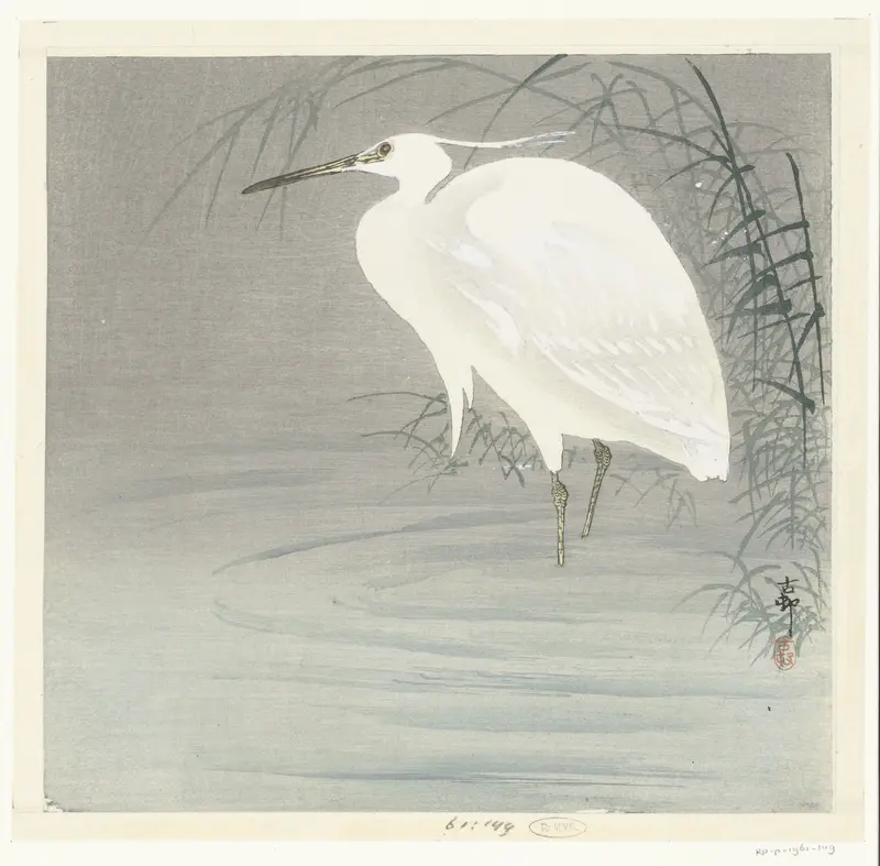 Kleine zilverreiger Wall Art by Unknown - High-Resolution Digital Print