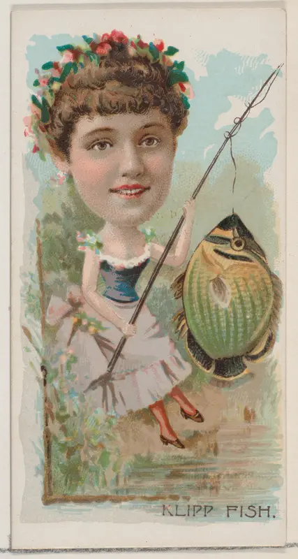 Klipp Fish, from the series Fishers and Fish (N74) for Duke brand cigarettes Wall Art by Knapp & Company - High-Resolution Digital Print