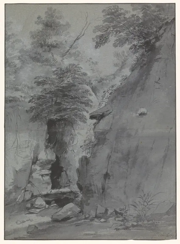 Kloof tussen rotswanden Wall Art by Jean François Millet (II) - High-Resolution Digital Print