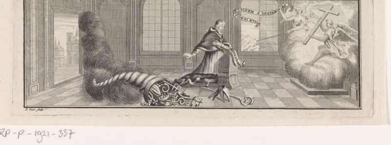 Knielende geestelijke Wall Art by Unknown artist - High-Resolution Digital Print
