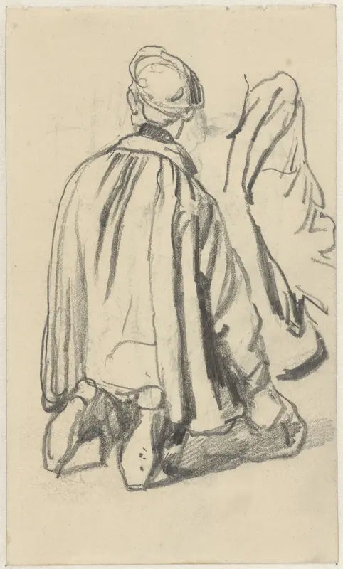 Knielende man, op de rug gezien Wall Art by Guillaume Anne van der Brugghen - High-Resolution Digital Print