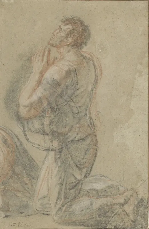 Knielende man, van opzij gezien Wall Art by Antoine François Callet - High-Resolution Digital Print