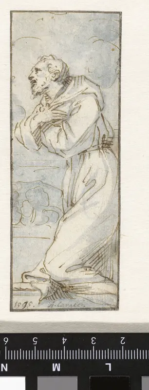 Knielende mannelijke heilige Wall Art by Unknown - High-Resolution Digital Print