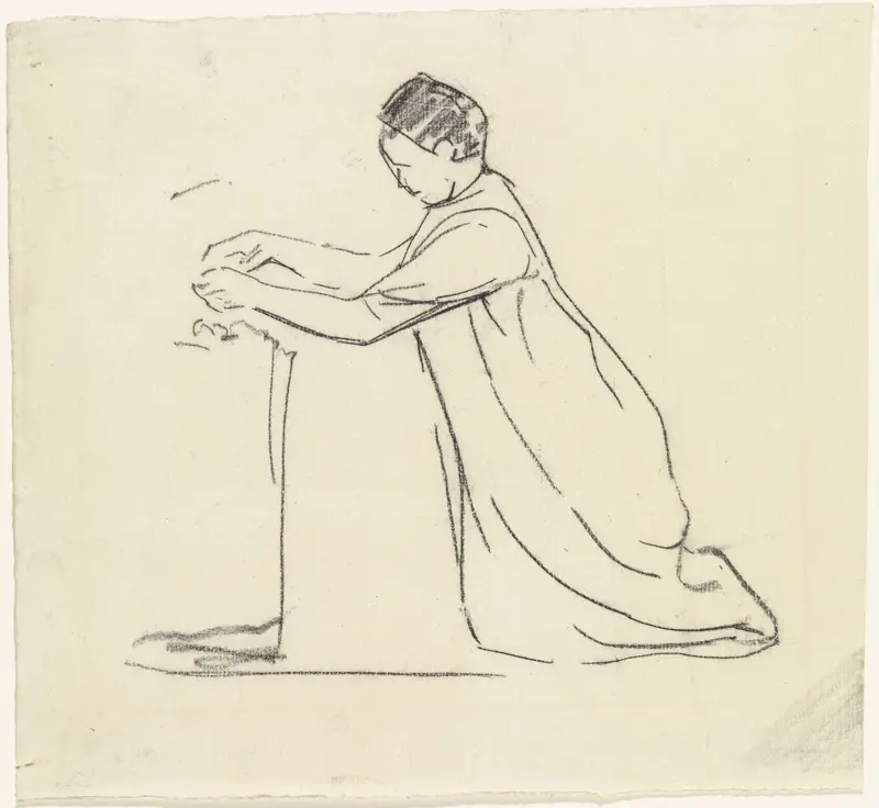 Knielende vrouw Wall Art by Gerrit Willem Dijsselhof - High-Resolution Digital Print