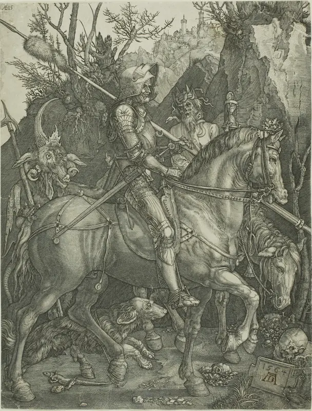 Knight, Death, and Devil Wall Art by Jan Wierix - High-Resolution Digital Print