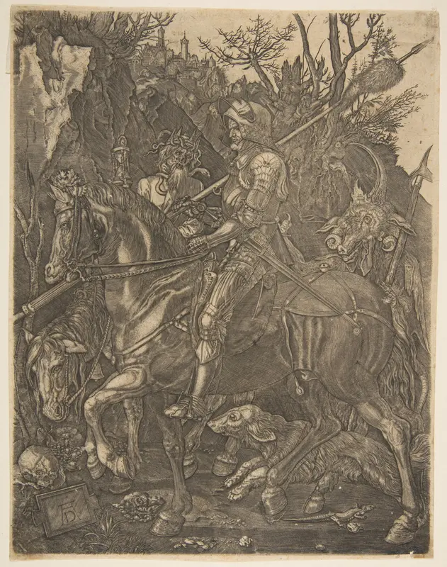 Knight, Death, and the Devil (copy) Wall Art by Albrecht Dürer - High-Resolution Digital Print