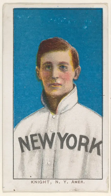 Knight, New York, American League, from the White Border series (T206) for the American Tobacco Company Wall Art by American Tobacco Company - High-Resolution Digital Print