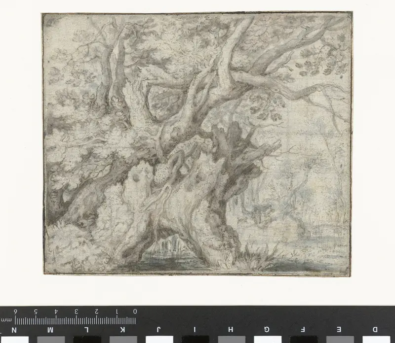 Knoestige bomen aan het water Wall Art by Roelant Savery - High-Resolution Digital Print
