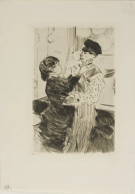 Knotting the Cravat Wall Art by Jean Louis Forain - High-Resolution Digital Print