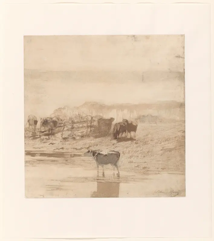 Koeien in een weiland Wall Art by Willem Maris - High-Resolution Digital Print